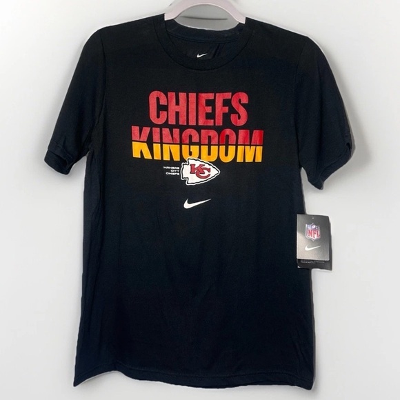 New NWT Nike Tee KANSAS CITY CHIEFS KINGDOM Youth T Shirt Short Sleeved L 14-16 - Picture 1 of 8
